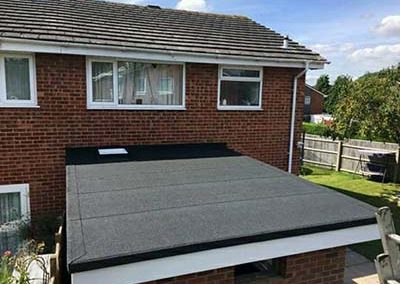 GRP fibreglass flat roof renovation in Dublin by Affordable Roofers.